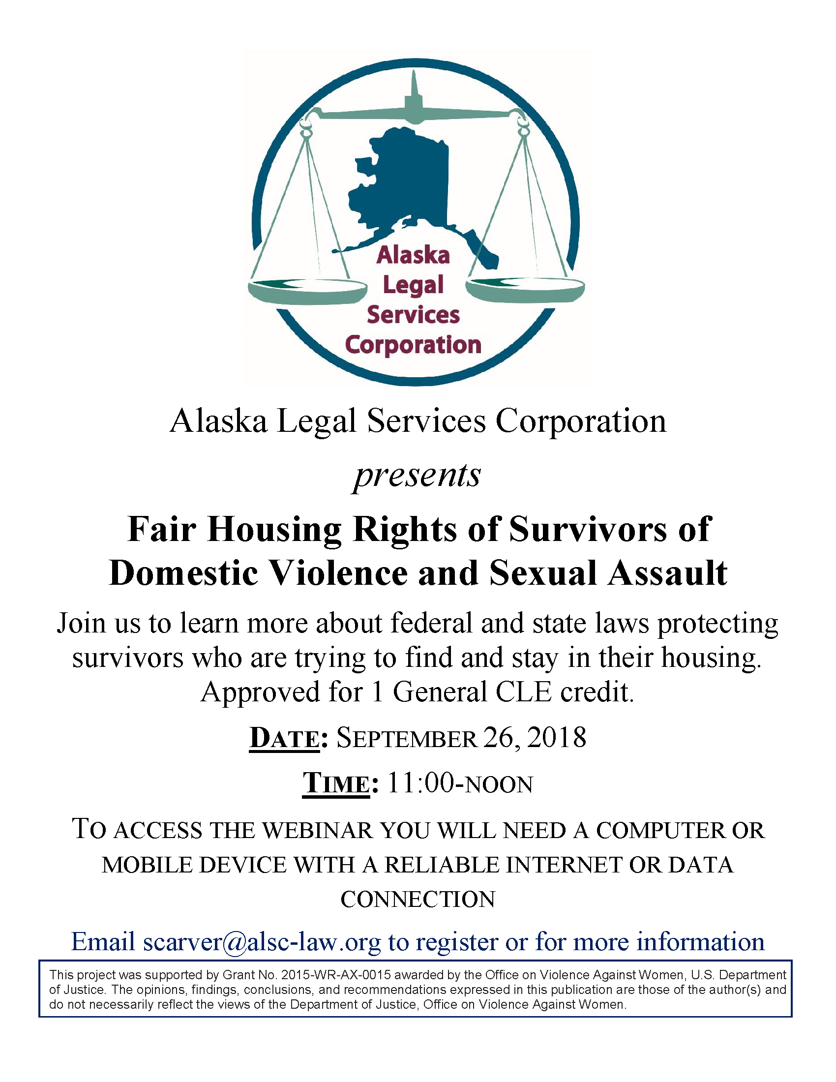 Fair Housing Rights of Survivors of Domestic Violence and Sexual Assault Webinar